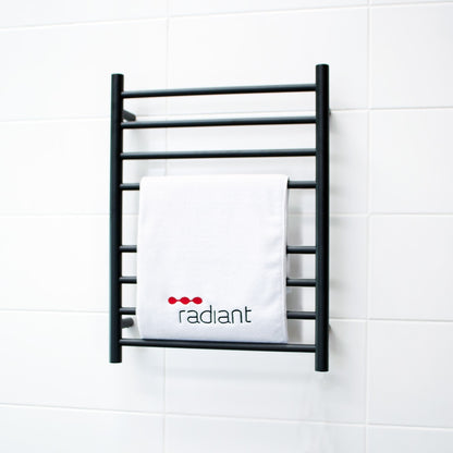 RADIANT NON-Heated Towel Rail/Rack ROUND Bar BLACK - 530 x 7000mm [BLTR530]