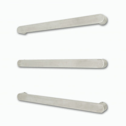 Radiant Single FLAT FACED ROUNDED END Bar NON-HEATED Towel Rails (NH-ASPEN) - Various Widths and Colour Finishes