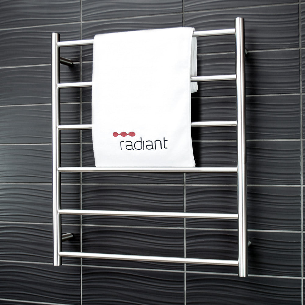 BRU-LTR01 BRUSHED SATIN 700 x 830mm Non Heated Towel Rail