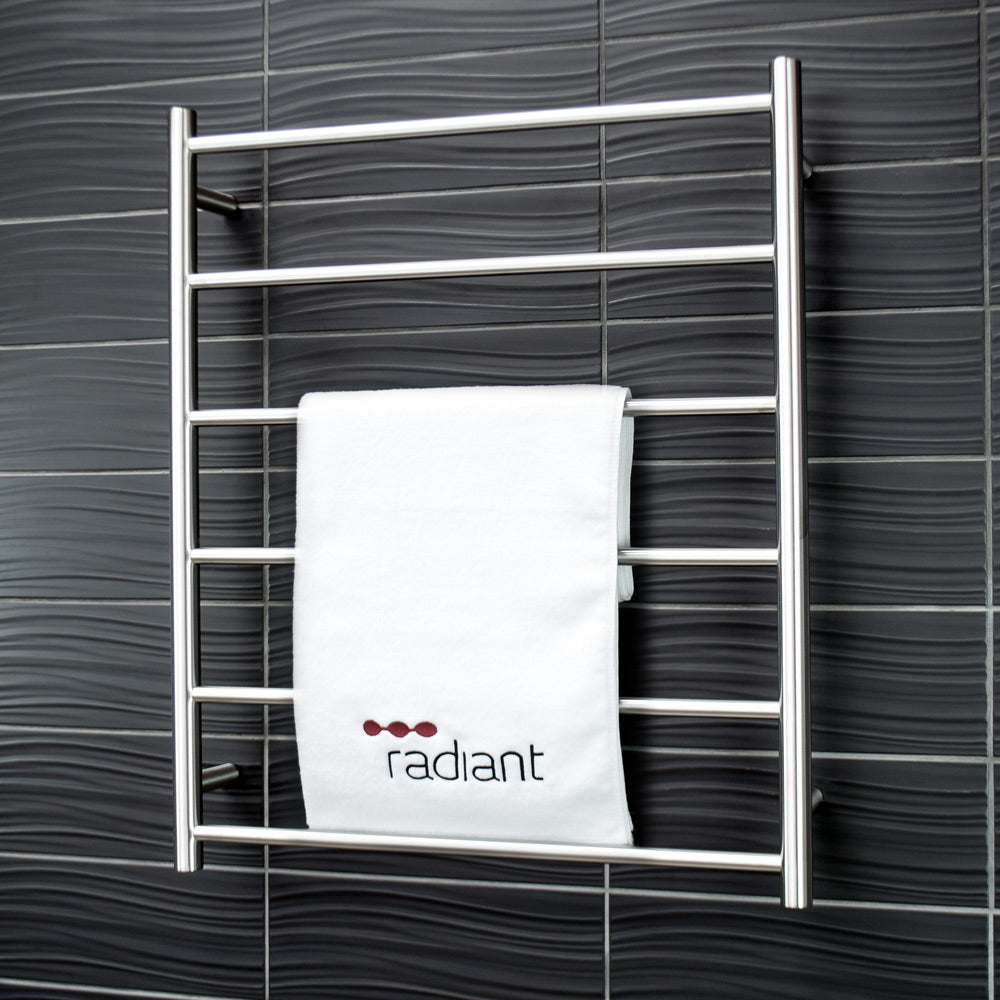 BRU-LTR01 BRUSHED SATIN 700 x 830mm Non Heated Towel Rail