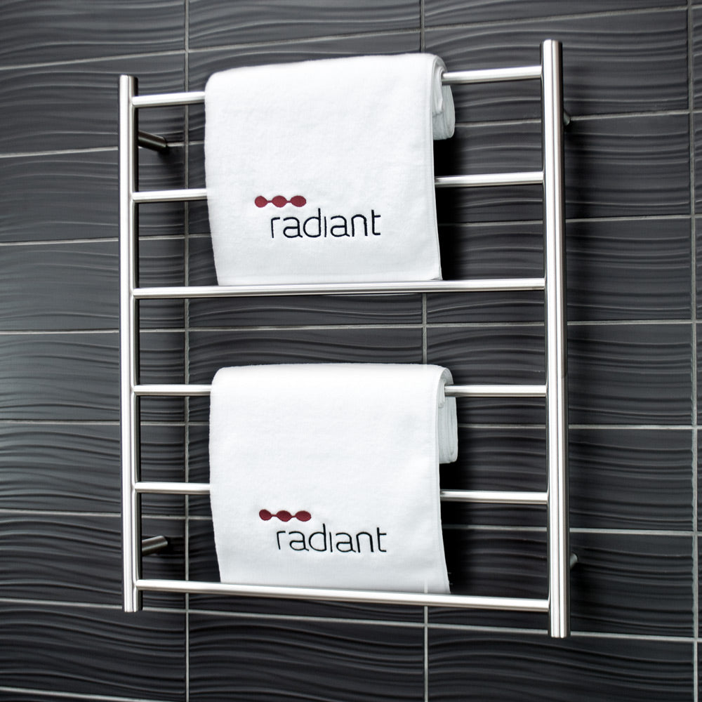 BRU-LTR01 BRUSHED SATIN 700 x 830mm Non Heated Towel Rail