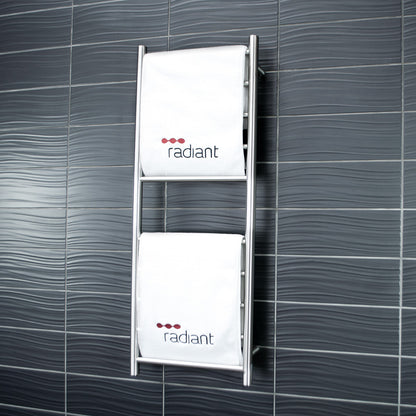 Radiant LOW Voltage Heated Towel Rail (12V-RTR430) 430mm x 1100mm - 10 bars (ROUND) - Multiple Colour Finishes