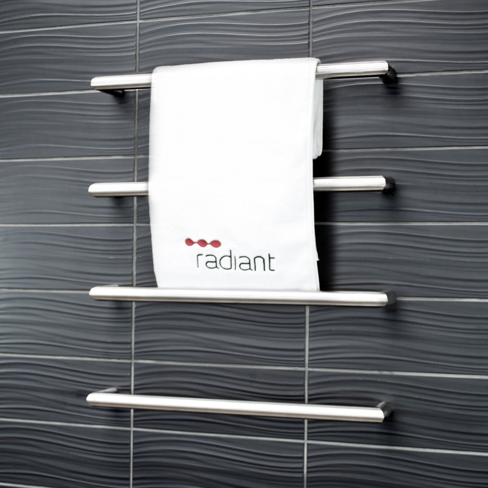 Radiant Single Round Bar NON-HEATED Towel Rails (NH-SBRTR) - Various Widths and Colour Finishes