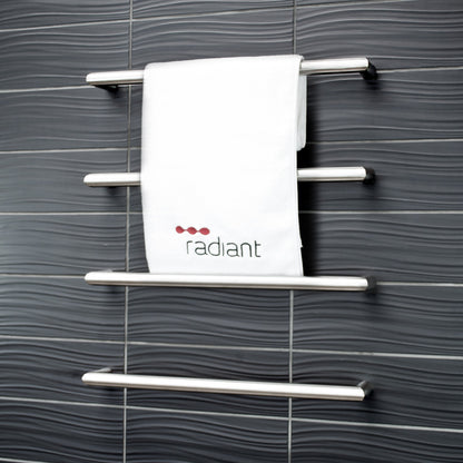 Radiant Single Round Bar NON-HEATED Towel Rails (NH-SBRTR) - Various Widths and Colour Finishes