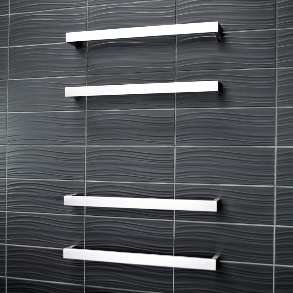 4 x Single Square Bar - Brushed Satin