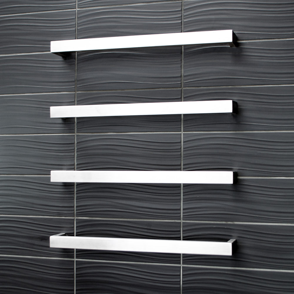 4 x Single Square Bar - Brushed Satin