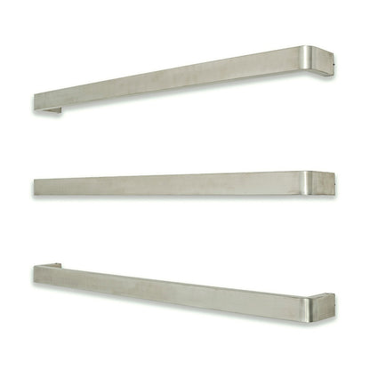 Radiant Single SQUARE WITH ROUNDED ENDS Bar NON-HEATED Towel Rails (NH-VAIL) - Various Widths and Colour Finishes