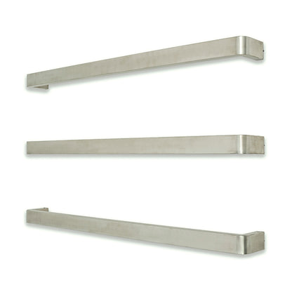 Radiant Single SQUARE WITH ROUNDED ENDS Bar Heated Towel Rail Kits (VAIL) - Various Widths, Colour Finishes and Number of Bars Available