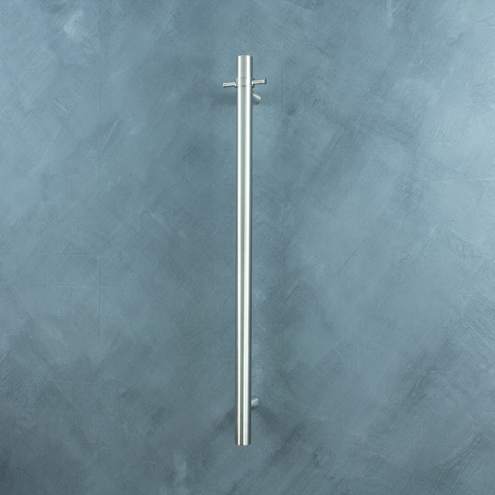 Radiant Single Vertical ROUND Bar NON-HEATED Towel Rail 950mm Tall - Various Colour Finishes
