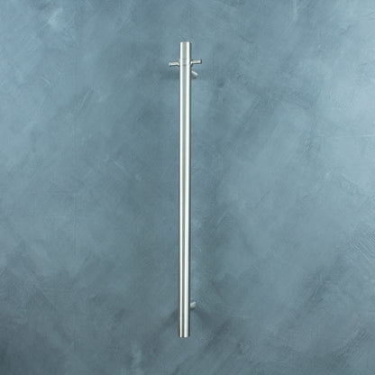 Radiant Single Vertical ROUND Bar NON-HEATED Towel Rail 950mm Tall - Various Colour Finishes