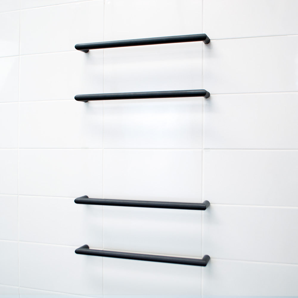 4 x Single Round Bar KIT - Matt Black - 500 x 90mm 12W per bar