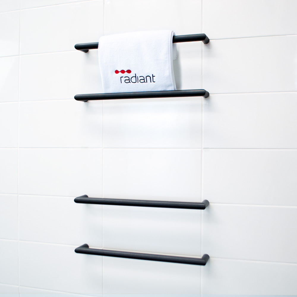 4 x Single Round Bar KIT - Matt Black - 500 x 90mm 12W per bar