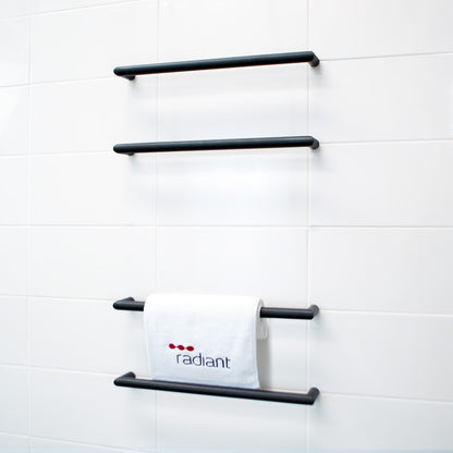 4 x Single Round Bar KIT - Matt Black - 500 x 90mm 12W per bar