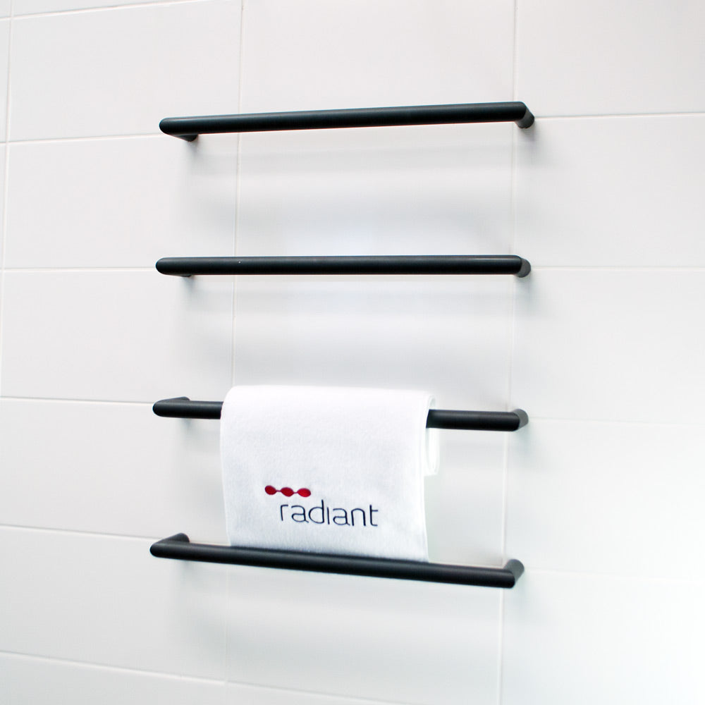 4 x Single Round Bar KIT - Matt Black - 500 x 90mm 12W per bar