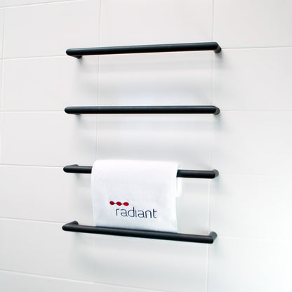 4 x Single Round Bar KIT - Matt Black - 500 x 90mm 12W per bar