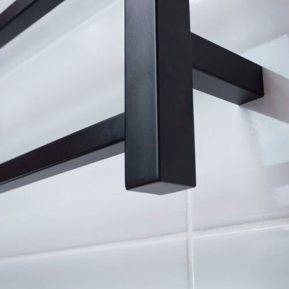 Heated Towel Rail BSTR01 BLACK Square Bar 600 x 800mm