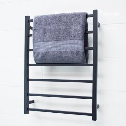 Heated Towel Rail BSTR01 BLACK Square Bar 600 x 800mm
