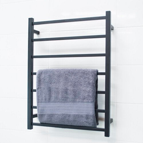 Heated Towel Rail BSTR01 BLACK Square Bar 600 x 800mm