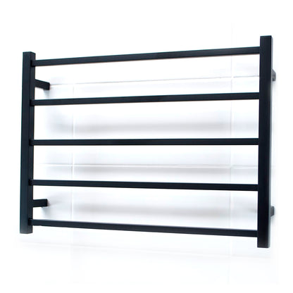 Radiant Heated Towel Rail (STR03) 750mm x 550mm - 5 Bars (Square) - Multiple Colour Finishes
