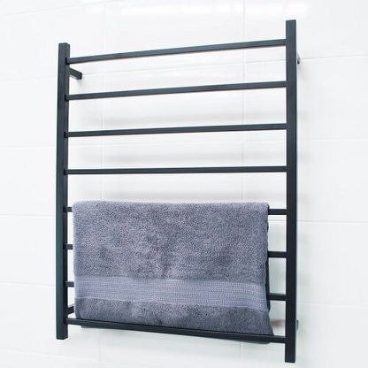Heated Towel Rail BLACK Square Bar 800 x 1000mm