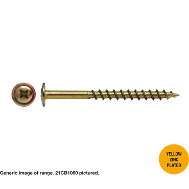 Macsim Button Head Cabinet Screws (Phillips Drive) Zinc Plated - Various Sizes and Quantities