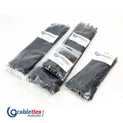Nylon Cable Ties Black 7.6mm x Various Lengths & Bulk Box Quantities