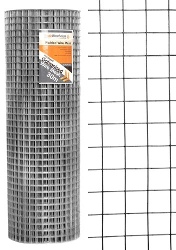 Galvanised Cage Wire Mesh 914mm x 30m - 25mm squares 1.24mm wire gauge