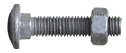 Carriage Cup Head Bolt & Nut GALV 