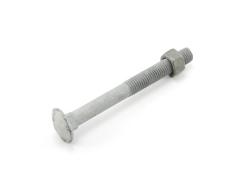 Cup Head Galvanised Carriage Bolt and Nut Metric Diameter x Length in Various Box Quantities