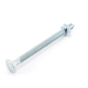 Cup Head Zinc Carriage Bolt and Nut Imperial Diameter x Length in Various Box Quantities