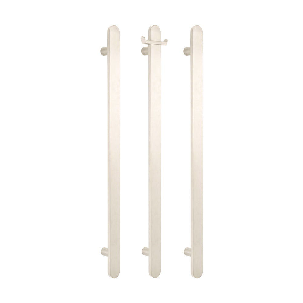 Radiant Vertical FLAT Bar Towel Rail - Multiple Bar and Hook Kits in Various Colours