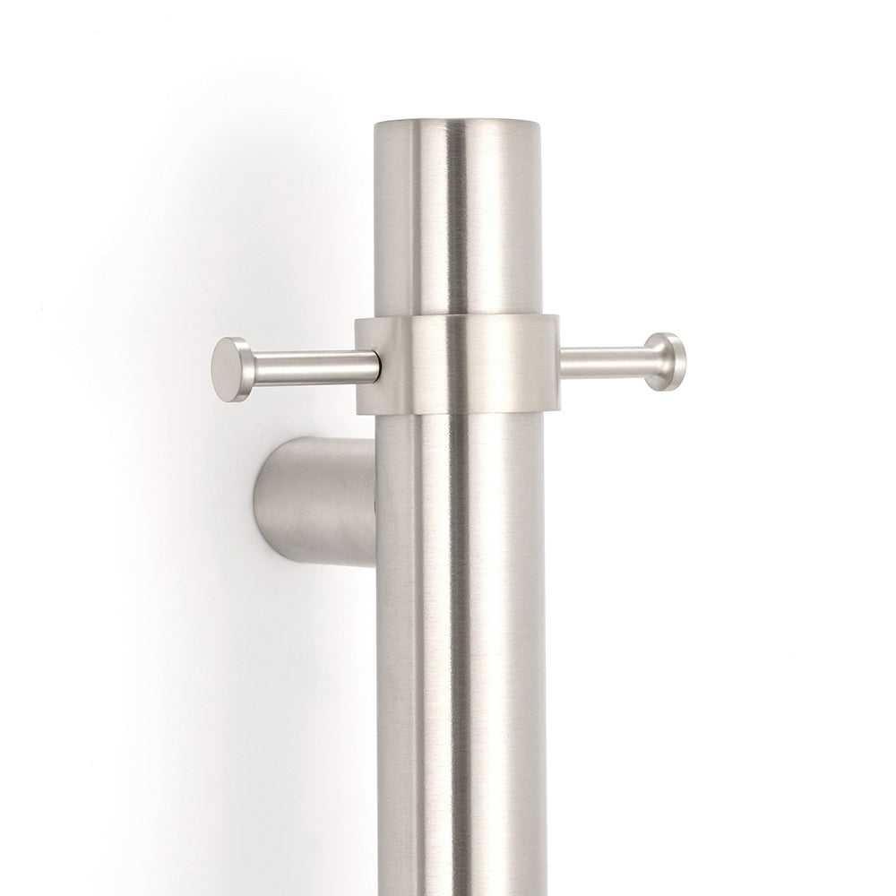Radiant Vertical ROUND Bar Towel Rail - Multiple Bar and Hook Kits in Various Colours