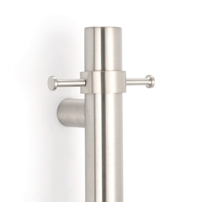 Radiant Vertical ROUND Bar Towel Rail - Multiple Bar and Hook Kits in Various Colours