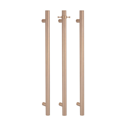 Radiant Vertical ROUND Bar Towel Rail - Multiple Bar and Hook Kits in Various Colours