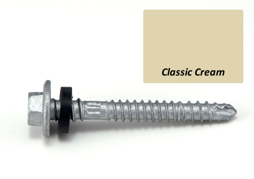 Classic Cream Roofing Screw 12G x 50mm