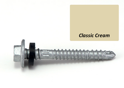 Classic Cream Roofing Screw 12G x 50mm