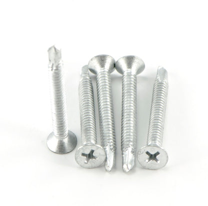 Macsim Countersunk Self Drilling Screws (Phillips Drive) Galvanised BLACK - 8G x 25mm - Box of 1000