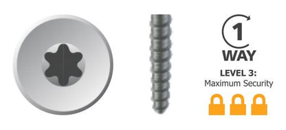 Screwbolt Torx Countersunk Galvanised Box of 100 - in Various Sizes