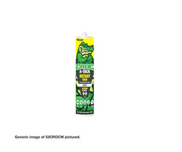 Croc A-Tack Instant Grab Adhesive Sealant Black, Grey or White- Box of 20