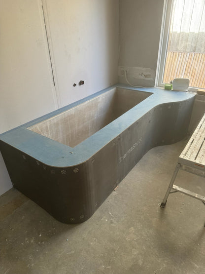 Radiant ThermaSheet Insulated CURVED Tile Backer Board - 30mm x 600mm x 1250mm or 2500mm - Box of 6 Sheets