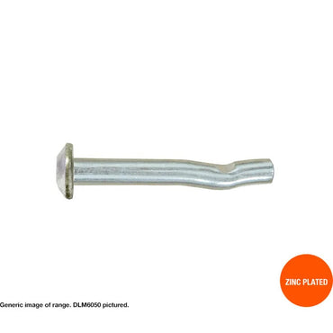 Macsim Dogleg Anchors Silver Zinc Plated - Box of 100 - Various Head Types and Sizes
