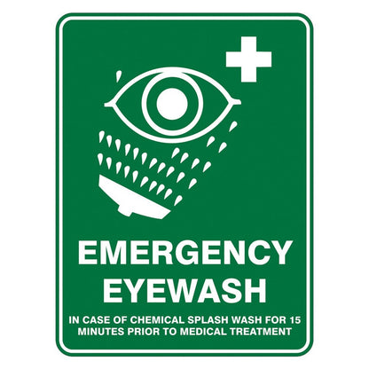 Pratt Emergency Shower & Eyewash Signs and Optional Wall Mounting Brackets