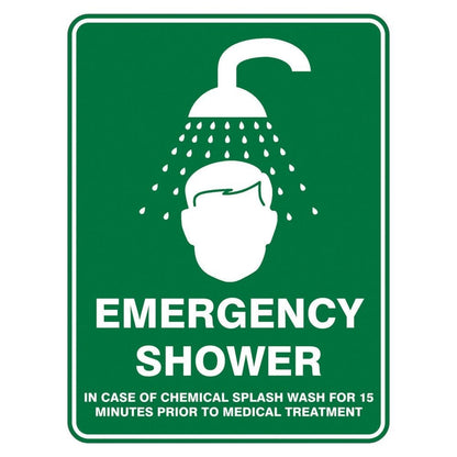 Pratt Emergency Shower & Eyewash Signs and Optional Wall Mounting Brackets