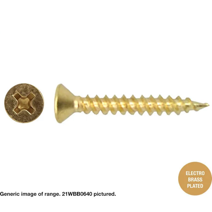 Timber Countersunk Brass Screw