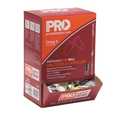 Pro Choice ProBell Disposable Corded and Uncorded Earplugs - Various Pack Quantities