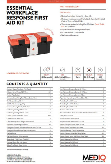 MEDIQ Essential Incident Ready First Aid Kit in Tackle Box