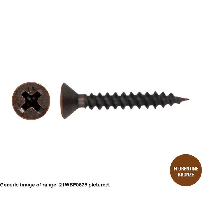 Timber Countersunk Florentine Bronze Plated 21WBF0825