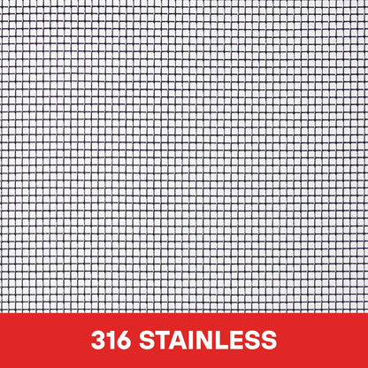 FLYPRO 316 Grade Stainless Steel P-Coat Flyscreen Mesh (BAL40) - 30m Rolls - Various Widths