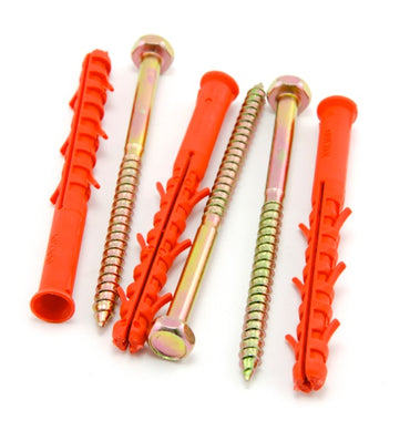 Macsim Hex Head Frame Anchors Yellow Zinc Plated - Box of 50 - Various Sizes