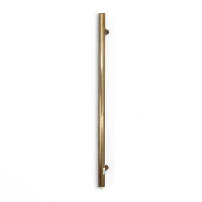 Radiant Single Vertical ROUND Bar Heated Towel Rail 950mm Tall - Various Colour Finishes